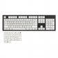 104+30 Black-white XDA profile Keycap PBT DYE Sublimation 1.75U 2U Keys for 60 61 64 84 96 87 104 108 Keyboard Japanese / Thai